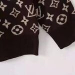 Louis Vuitton LV Men Full Monogram Jacquard Crew Neck Cotton Black - Image 7