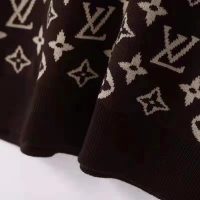 Louis Vuitton LV Men Full Monogram Jacquard Crew Neck Cotton Black