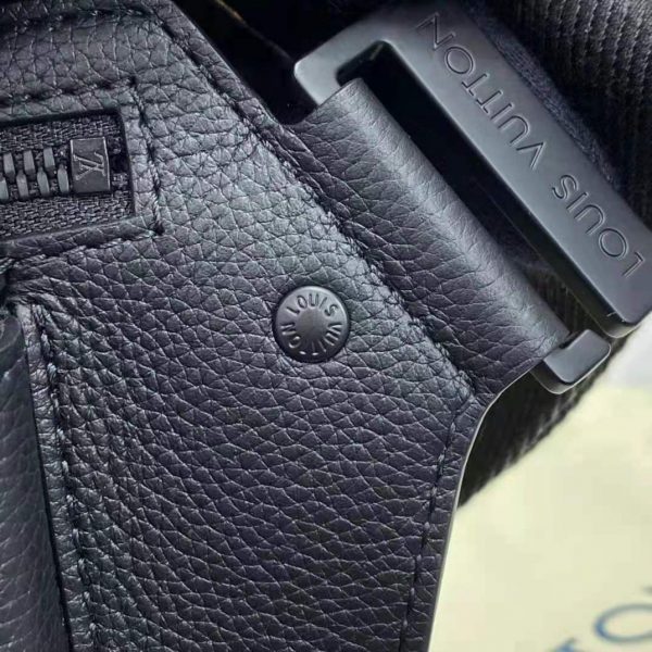 Louis Vuitton LV Unisex Aerogram Slingbag Black Grained Calf Leather (4)