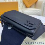 Louis Vuitton LV Unisex Aerogram Slingbag Black Grained Calf Leather – Image 7