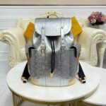 Louis Vuitton LV Unisex Christopher PM Backpack Monogram Mirror Coated Canvas Natural Cowhide - immagine 2
