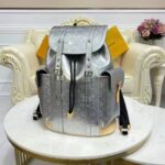 Louis Vuitton LV Unisex Christopher PM Backpack Monogram Mirror Coated Canvas Natural Cowhide - immagine 4