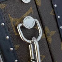 Louis Vuitton LV Unisex Clutch Box Brown Monogram Eclipse Coated Canvas Cowhide Leather