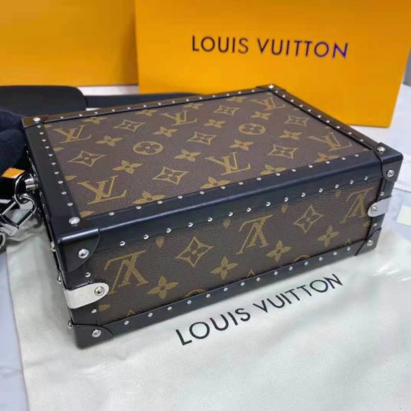 Louis Vuitton LV Unisex Clutch Box Brown Monogram Eclipse Coated Canvas Cowhide Leather (11)