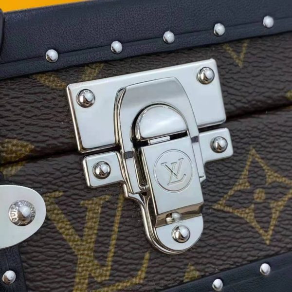 Louis Vuitton LV Unisex Clutch Box Brown Monogram Eclipse Coated Canvas Cowhide Leather (12)
