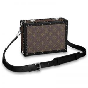 Louis Vuitton LV Unisex Clutch Box Brown Monogram Eclipse Coated Canvas Cowhide Leather