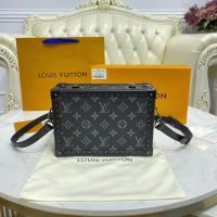 Louis Vuitton LV Unisex Clutch Box Grey Monogram Eclipse Coated Canvas Cowhide Leather