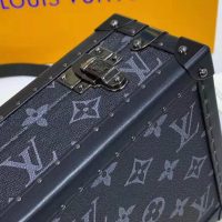 Louis Vuitton LV Unisex Clutch Box Grey Monogram Eclipse Coated Canvas Cowhide Leather