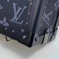 Louis Vuitton LV Unisex Clutch Box Grey Monogram Eclipse Coated Canvas Cowhide Leather