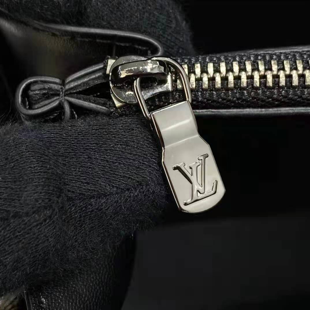 Louis Vuitton LV Unisex Clutch Box Grey Monogram Eclipse