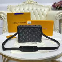 Louis Vuitton LV Unisex Clutch Box Grey Monogram Eclipse Coated Canvas Cowhide Leather