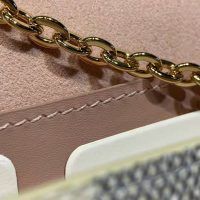 Louis Vuitton LV Unisex Croisette Chain Wallet Rose Ballerine Pink Damier Azur Coated Canvas