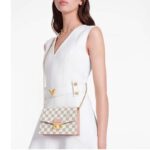 Louis Vuitton LV Unisex Croisette Chain Wallet Rose Ballerine Pink Damier Azur Coated Canvas - Imagen 25