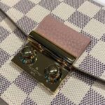 Louis Vuitton LV Unisex Croisette Chain Wallet Rose Ballerine Pink Damier Azur Coated Canvas - Imagen 15