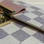 Louis Vuitton LV Unisex Croisette Chain Wallet Rose Ballerine Pink Damier Azur Coated Canvas - Imagen 19