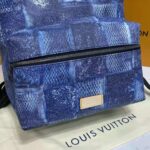 Louis Vuitton LV Unisex Discovery Backpack Ocean Blue Damier Salt Canvas Cowhide Leather - Image 12