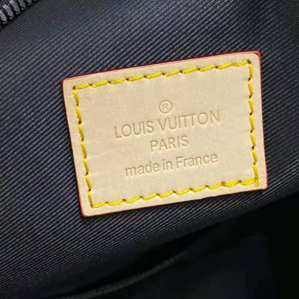 Louis Vuitton LV Unisex Discovery Backpack Ocean Blue Damier Salt Canvas Cowhide Leather (30)