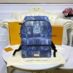 Louis Vuitton LV Unisex Discovery Backpack Ocean Blue Damier Salt Canvas Cowhide Leather - Image 3
