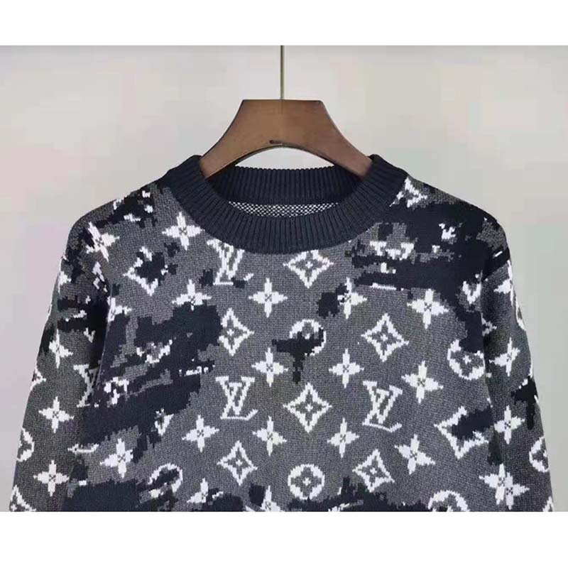 Louis Vuitton Black Distressed Monogram Sweater – Savonches