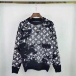 Louis Vuitton LV Men Distressed Monogram Crewneck Grey Merino Wool - Image 2