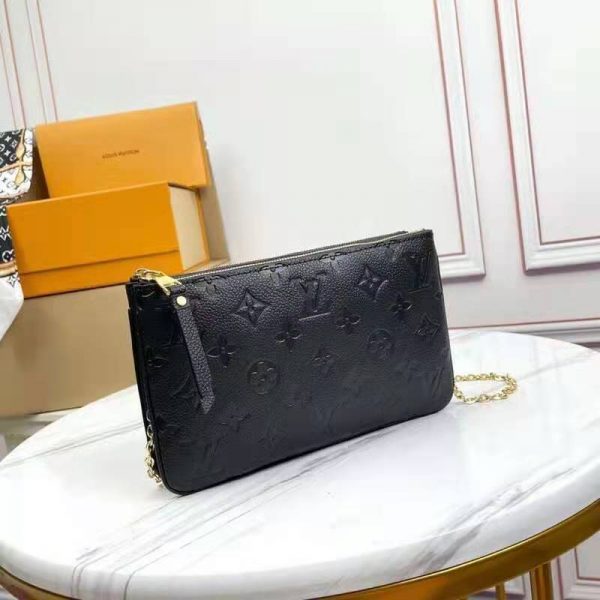 pochette double zip empreinte
