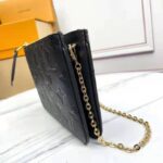 Louis Vuitton LV Unisex Double Zip Pochette Black Monogram Empreinte Embossed Supple Grained Cowhide - immagine 4