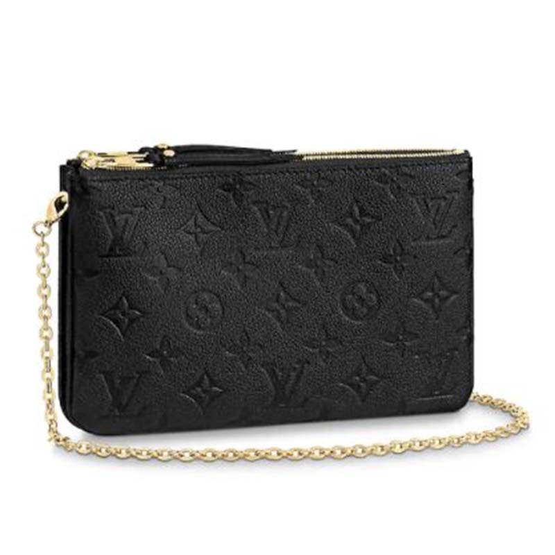 LOUIS VUITTON Empreinte Monogram Giant Double Zip Pochette Creme