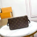 Louis Vuitton LV Unisex Double Zip Pochette Monogram Giant Reverse Monogram Coated Canvas - immagine 4
