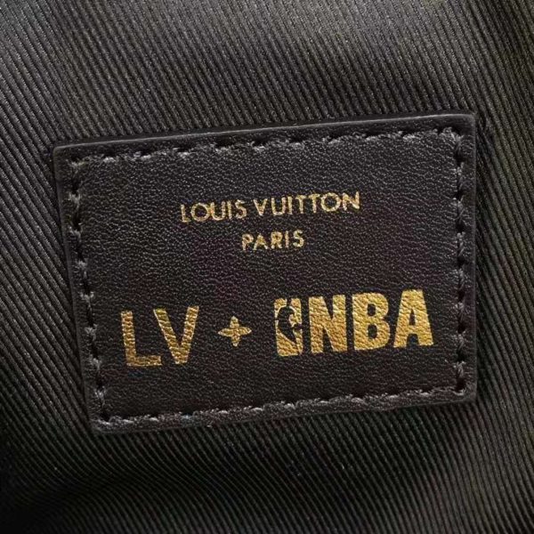Louis Vuitton LV Unisex LVXNBA Basketball Backpack Black Ball Grain Leather (10)
