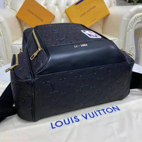 Louis Vuitton LV Unisex LVXNBA Basketball Backpack Black Ball Grain Leather (15)