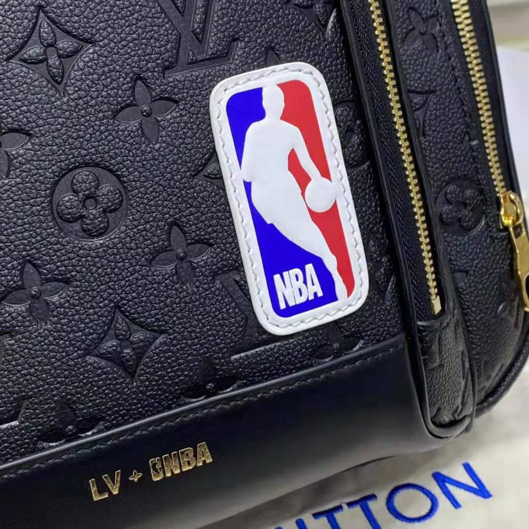 Louis Vuitton X NBA Basketball Backpack Ball Grain Leather Black