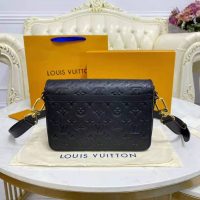Louis Vuitton LV Unisex LVXNBA Studio Messenger Bag Black Cowhide Leather