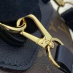 Louis Vuitton LV Unisex Montsouris BB Backpack Black Monogram Coated Canvas Cowhide Leather - immagine 14