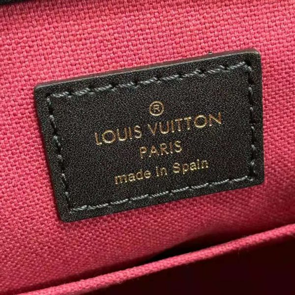 Louis Vuitton LV Unisex Montsouris BB Backpack Black Monogram Coated Canvas Cowhide Leather (6)