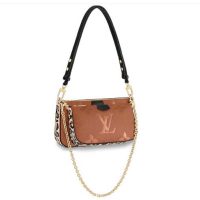 Louis Vuitton LV Unisex Multi Pochette Accessoires Black Embossed Supple Grained Cowhide