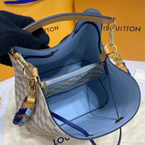Louis Vuitton LV Unisex Néonoé MM Bucket Bag Blue Damier Azur Coated Canvas (1)