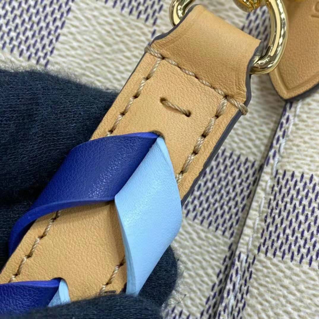 LOUIS VUITTON Damier Azur Braided Neonoe MM Blue 1229957