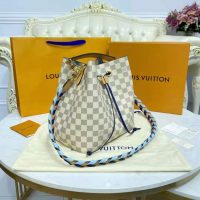 Louis Vuitton LV Unisex Néonoé MM Bucket Bag Blue Damier Azur Coated Canvas