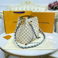 Louis Vuitton LV Unisex Néonoé MM Bucket Bag Blue Damier Azur Coated Canvas