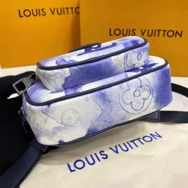 Louis Vuitton LV Unisex Outdoor Pouch Hickory Stripes Denim Cotton Canvas (6)