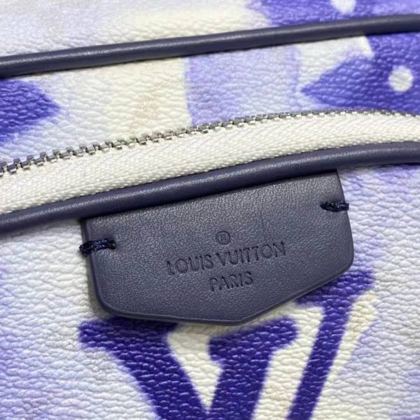 Louis Vuitton LV Unisex Outdoor Pouch Hickory Stripes Denim Cotton Canvas (8)