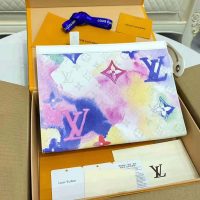 Louis Vuitton LV Unisex Pochette Voyage MM Monogram Watercolor Multico Coated Canvas