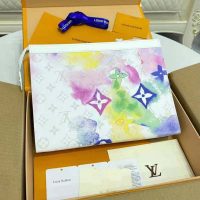 Louis Vuitton LV Unisex Pochette Voyage MM Monogram Watercolor Multico Coated Canvas