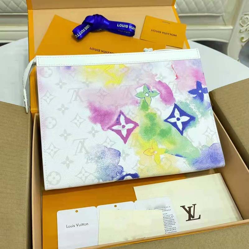 LOUIS VUITTON Monogram Watercolor Pochette Voyage MM Multicolor