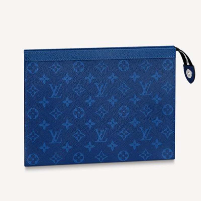 Blue Louis Vuitton Taiga Pochette Kasai Pouch – Designer Revival