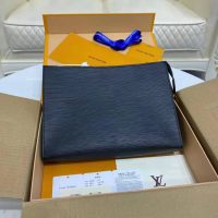 Louis Vuitton LV Unisex Pochette Voyage MM Taiga Leather Zip Closing System