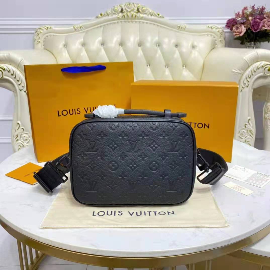 Louis Vuitton S Lock Messenger Black Taurillon