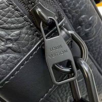 Louis Vuitton LV Unisex S Lock Messenger Black Monogram Embossed Taurillon Cowhide Leather