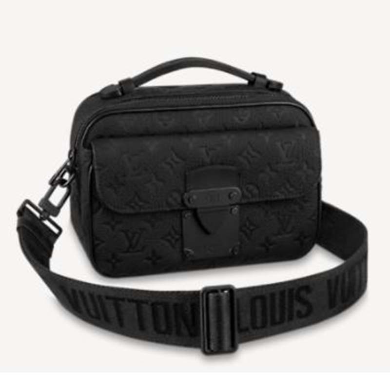 Louis Vuitton S Lock Messenger Black Taurillon