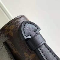 Louis Vuitton LV Unisex S Lock Sling Bag Brown Monogram Macassar Coated Canvas Epi Leather
